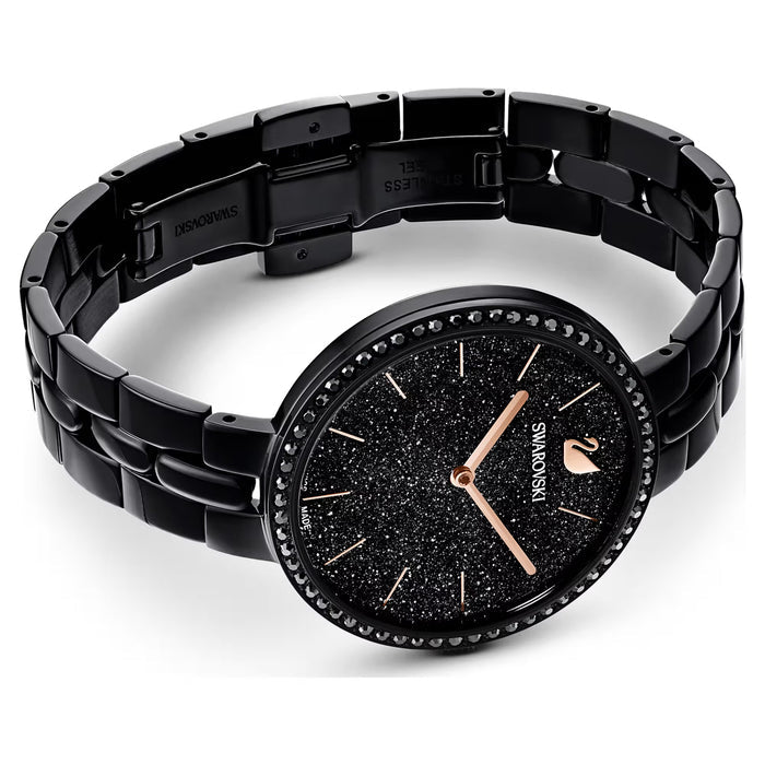 Swarovski 5547646 Cosmopolitan Quartz Watch – Black Dial, Stainless Steel Bracelet, Swiss Made