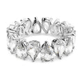 Swarovski 5563966 Vittore Pear Cut Ring – White Crystals, Rhodium Plated
