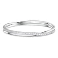 Swarovski 5572726 Twist Bangle – Rhodium Plated, White Crystals