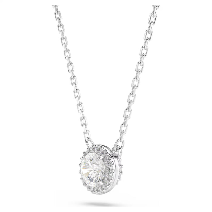 Swarovski 5636264 Constella Pendant Necklace – Round Cut White Crystals, Rhodium Plated