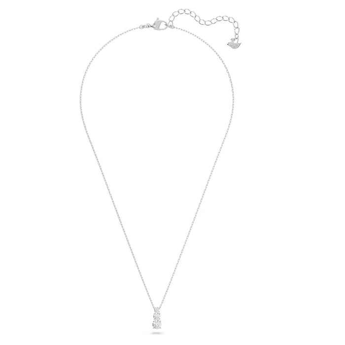 Swarovski Attract Trilogy Pendant Necklace 5414970 – White Crystals, Rhodium Plated