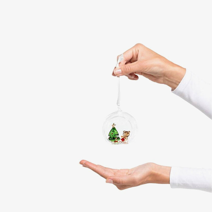 Swarovski Ball Ornament Christmas Scene 5533942 – Joyful Ornaments Collection, Multicolor Crystal & Glass