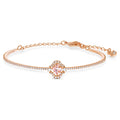 Swarovski Sparkling Dance Clover Necklace 5514488 – Pink Dancing Stone, Rose Gold-Tone Plated