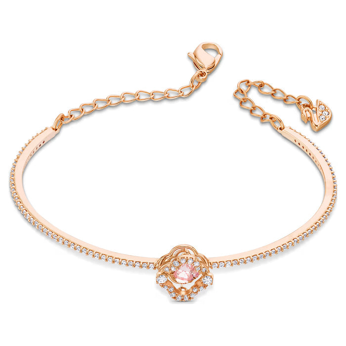Swarovski Sparkling Dance Clover Necklace 5514488 – Pink Dancing Stone, Rose Gold-Tone Plated