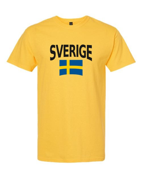 Sweden Soccer Tee 2026 — Classic Name & Flag | NYC Factory - Yellow