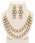 Twinfire Moissanite Layered Necklace Set – Bridal Jewellery for Women – Pabeena