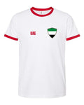 United Arab Emirates Soccer Ringer Tee — Retro National Crest | NYC Factory