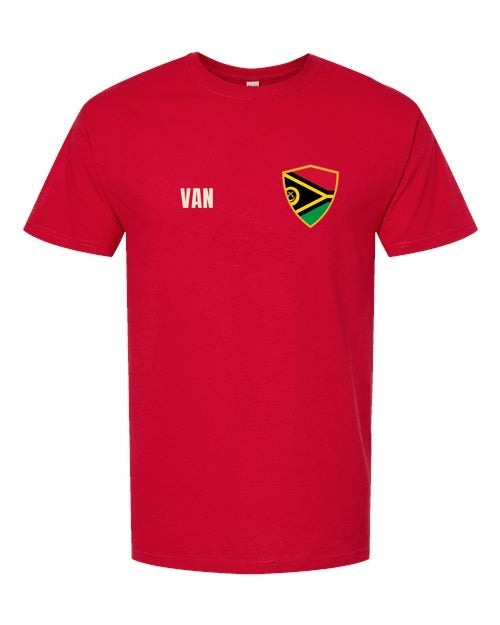 Vanuatu Soccer Tee — Retro National Crest | NYC Factory