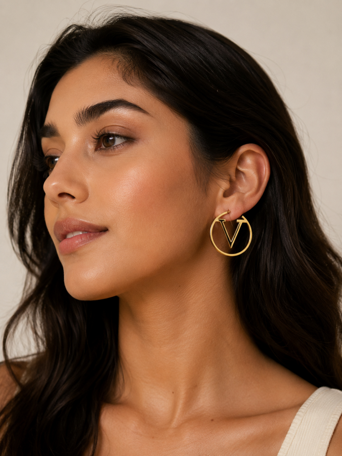 Vera Circle Earrings – view 2 – Pabeena