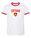 Vietnam Arched Crest Soccer Ringer Tee — NYC Factory