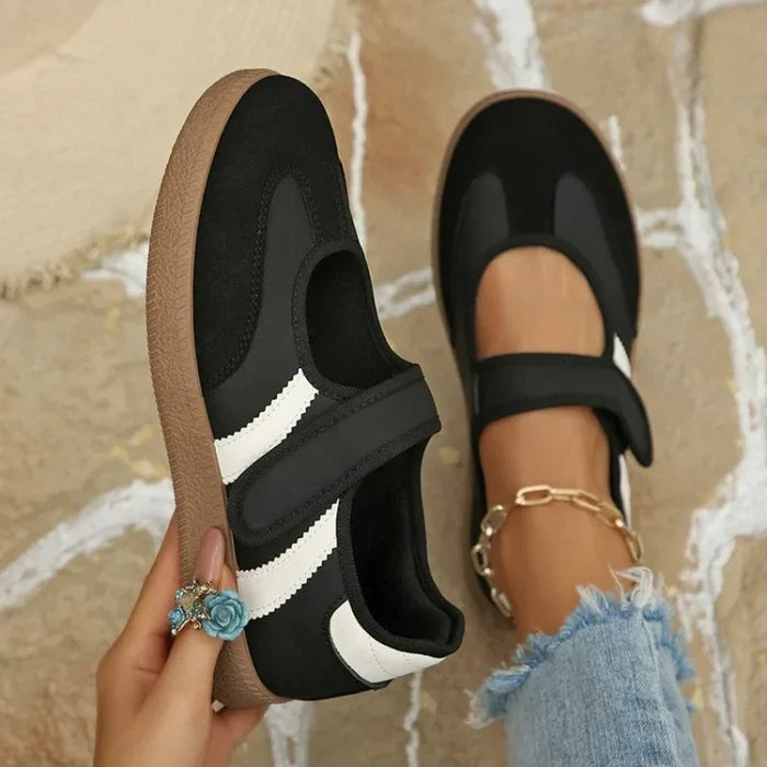 Women's Breathable Hook & Loop Walking Sneakers — Soft Sole, Non-Slip, Casual & Travel