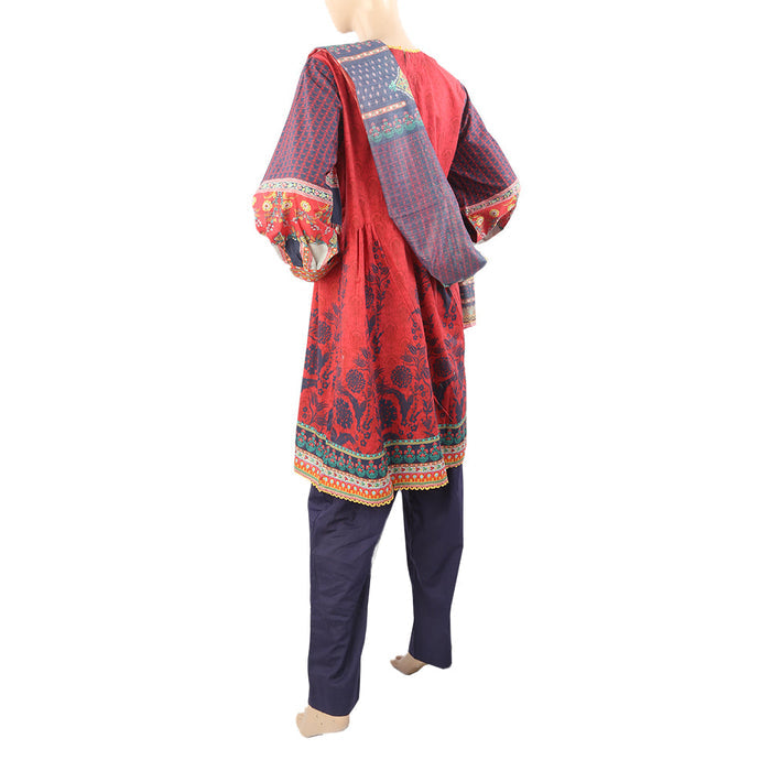 Eminent Digital Printed Stitched 3Pcs Shalwar Suit - J, Women Shalwar Suits, Eminent, Chase Value