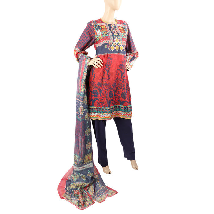Eminent Digital Printed Stitched 3Pcs Shalwar Suit - J, Women Shalwar Suits, Eminent, Chase Value