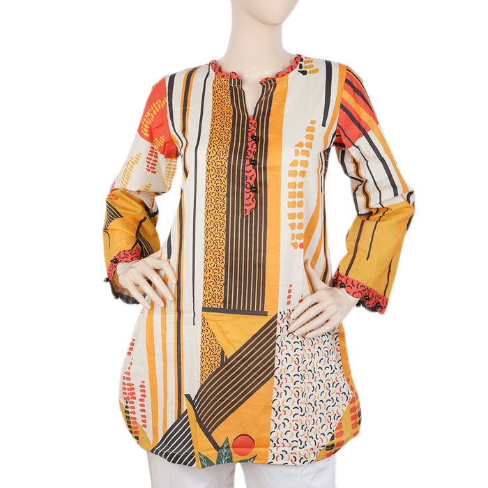 Women's Digital Printed Kurti - Orange, Women, Ready Kurtis, Eminent, Chase Value