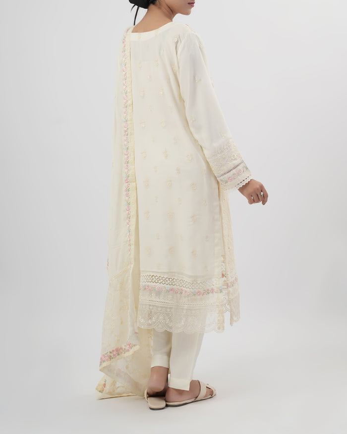 Women's Embroidered Luxury Chiffon 3 Pc