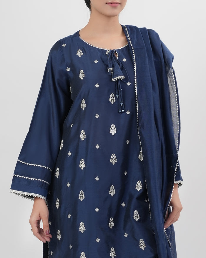 Women's Ethnic Embroidered 3 Pc