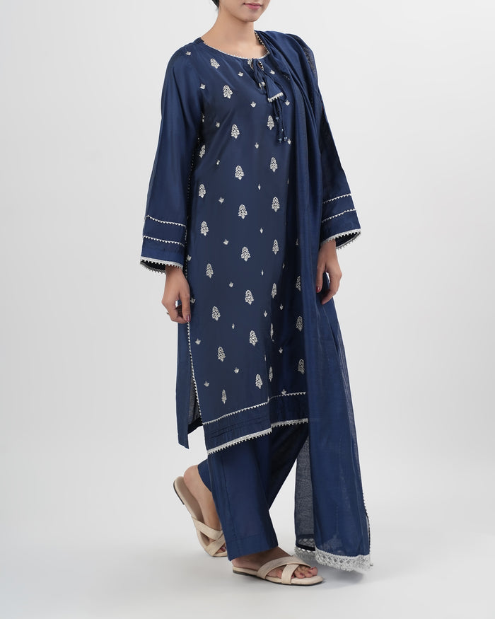 Women's Ethnic Embroidered 3 Pc