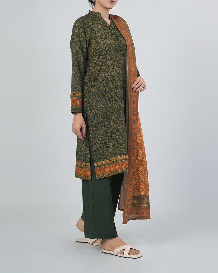Women's Khaddar Printed 3 Pc
