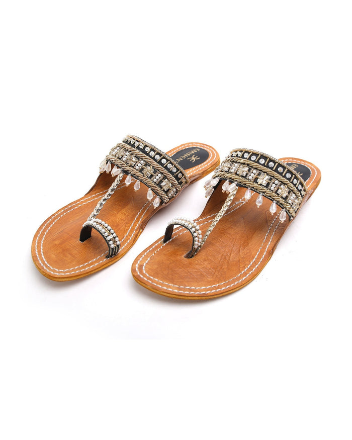 Eminent Women's Kolhapuri  Slipper - Black, Women Slippers, Eminent, Chase Value