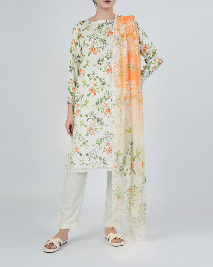 Women's Printed Embroidered 3 Pc