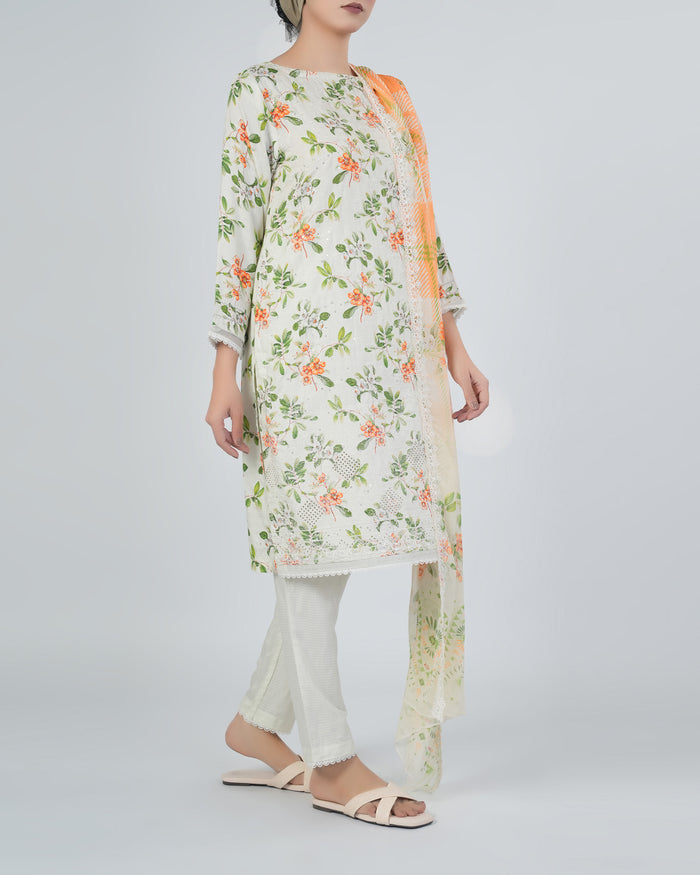 Women's Printed Embroidered 3 Pc