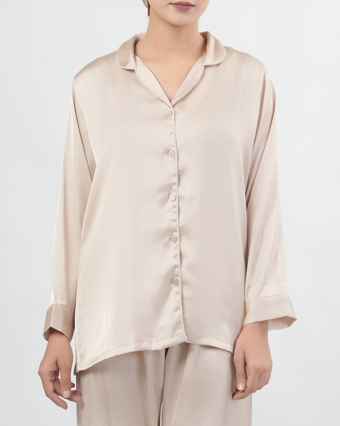 Women's Relaxed Fit Silk Pajama Set
