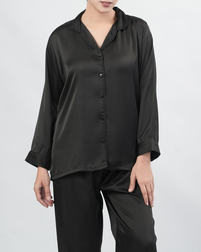 Women's Relaxed Fit Silk Pajama Set