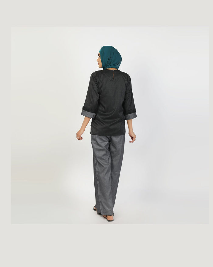 Eminent Women's Silk Co-Ord Suit - Black, Women Co-Ord Set, Eminent, Chase Value