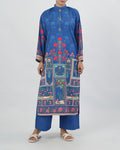 Women's Silk Printed Fusion Co-Ord Set