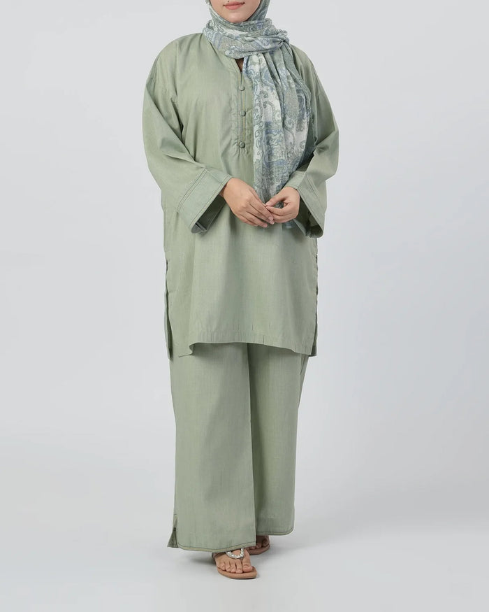 Women's Solid Blended Fusion 2 Pc