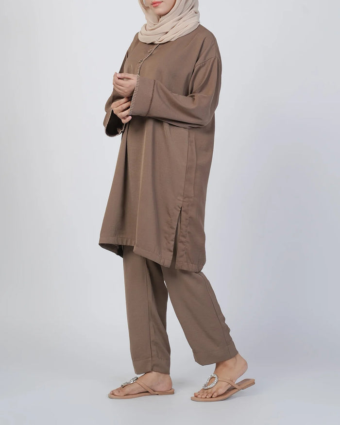 Women's Solid Twill 2 Pc