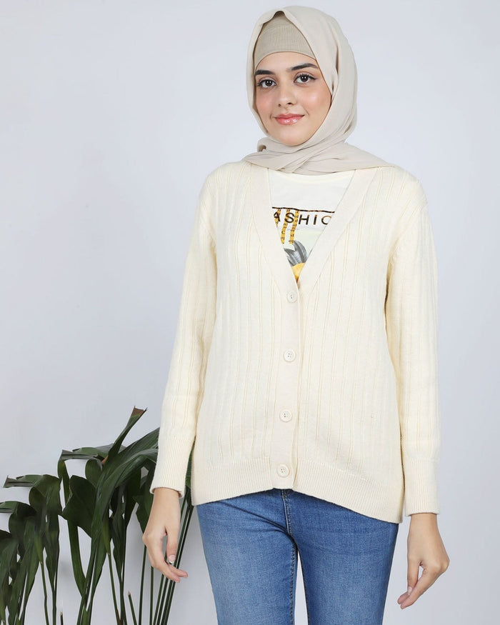 Eminent Women's Full Sleeves Sweater - Beige, Women Sweaters, Eminent, Chase Value