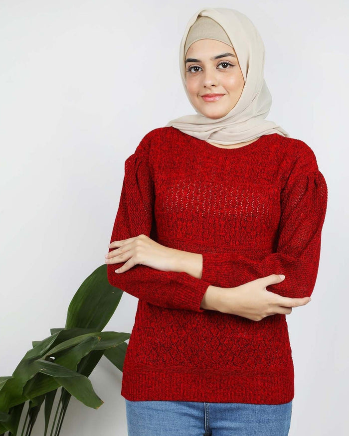 Eminent Women's Full Sleeves Sweater - Maroon, Women Sweaters, Eminent, Chase Value