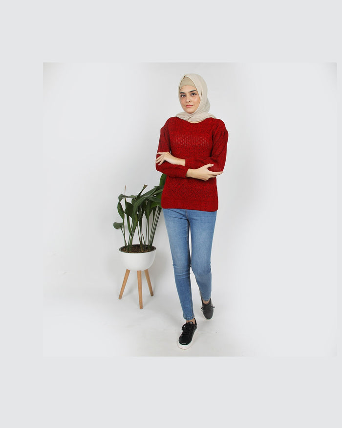 Eminent Women's Full Sleeves Sweater - Maroon, Women Sweaters, Eminent, Chase Value