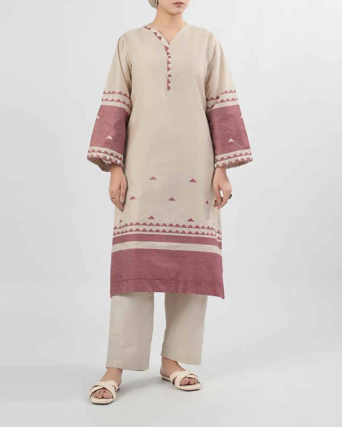 Women's Yarn Dyed Cotton Silk 2 Pc