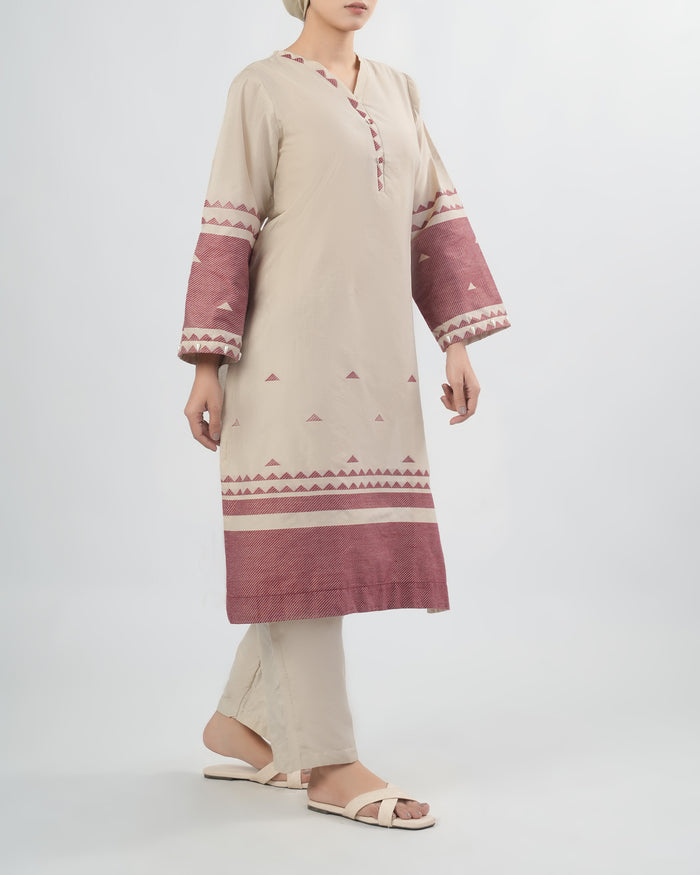 Women's Yarn Dyed Cotton Silk 2 Pc