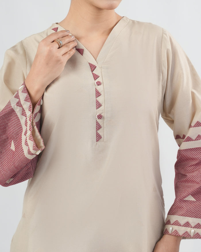 Women's Yarn Dyed Cotton Silk 2 Pc