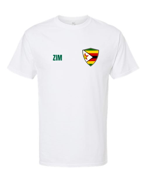 Zimbabwe Soccer Tee — Retro National Crest | NYC Factory